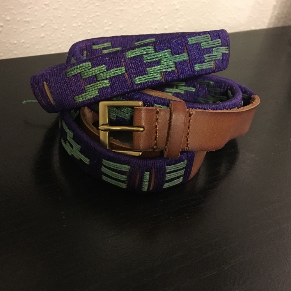 JCrew Embroidered Leather Belt